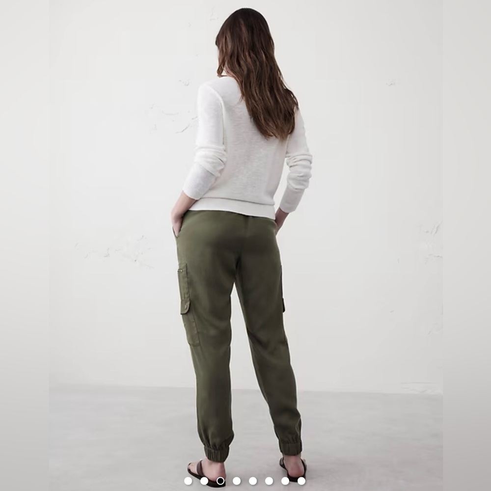 3 Pairs Banana Republic Women’s Tencel Cargo Joggers Pants Medium Petite - Picture 9 of 9